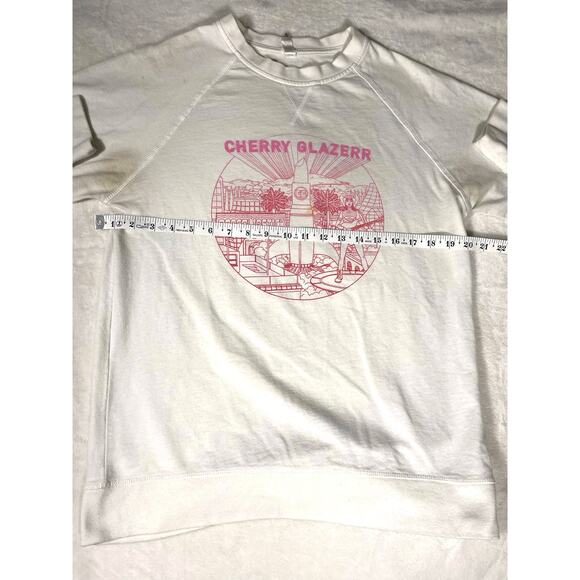 Cherry Glazerr Apocalipstick Sweatshirt White Size M - Picture 3 of 6